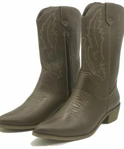 Kickfootwear Kitty Western Leather Womens Cowboy Boots - Brown