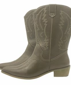Kickfootwear Kitty Western Leather Womens Cowboy Boots - Brown