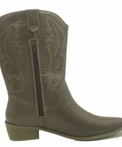 Kickfootwear Kitty Western Leather Womens Cowboy Boots - Brown