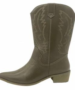 Kickfootwear Kitty Western Leather Womens Cowboy Boots - Brown