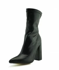 Kickfootwear WOMENS Selena Snake Patent Boots - Black