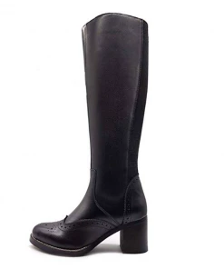 Kickfootwear WOMENS NEW In Black Leather Long Brogue Boots