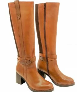 Kickfootwear NEW Luna Leather Tan Long Riding Boots WOMENS