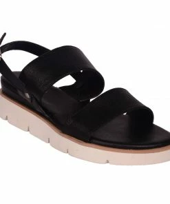 KICK FOOTWEAR Leather Chunky Wide Strap Sandals - Black - Yellow 15 KICK FOOTWEAR Leather Chunky Wide Strap Sandals - Black - Yellow
