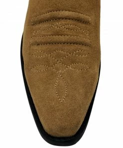 Kickfootwear Wilson Suede Western Cowboy Ankle Boots- Tan Suede MENS