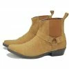 Kickfootwear Wilson Suede Western Cowboy Ankle Boots- Tan Suede MENS