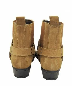 Kickfootwear Wilson Suede Western Cowboy Ankle Boots- Tan Suede MENS