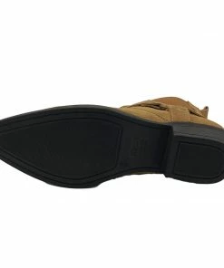 Kickfootwear Wilson Suede Western Cowboy Ankle Boots- Tan Suede MENS