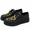 KICK FOOTWEAR Mens Rebel Leopard Print Leather Creepers