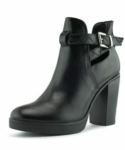 Kickfootwear Dakota Cut Out Chunky Ankle Boot - Black