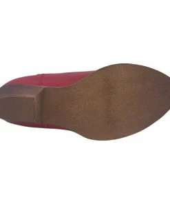 Kickfootwear Belle Faux Leather Western Cowboy Boots - Red