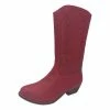 Kickfootwear Belle Faux Leather Western Cowboy Boots - Red