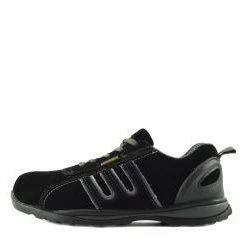 Kickfootwear MENS Groundwork Lightweight Steel Toe Safety Trainers - Black