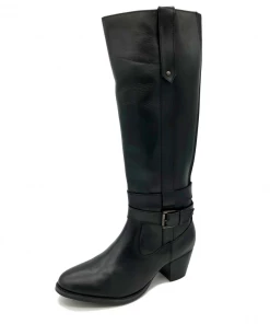 Kickfootwear WOMENS Western Long Leather Smart Black Boots