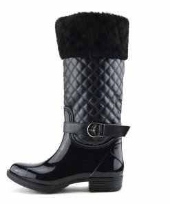 Kickfootwear Knee High Faux Fur Top Winter Wellington Boots WOMENS
