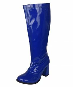 Kickfootwear Betty Block Heel Retro Boots - Blue