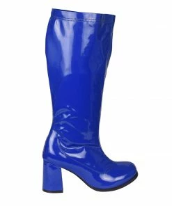 Kickfootwear Betty Block Heel Retro Boots - Blue