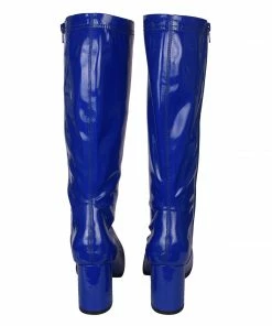 Kickfootwear Betty Block Heel Retro Boots - Blue