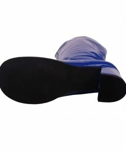 Kickfootwear Betty Block Heel Retro Boots - Blue