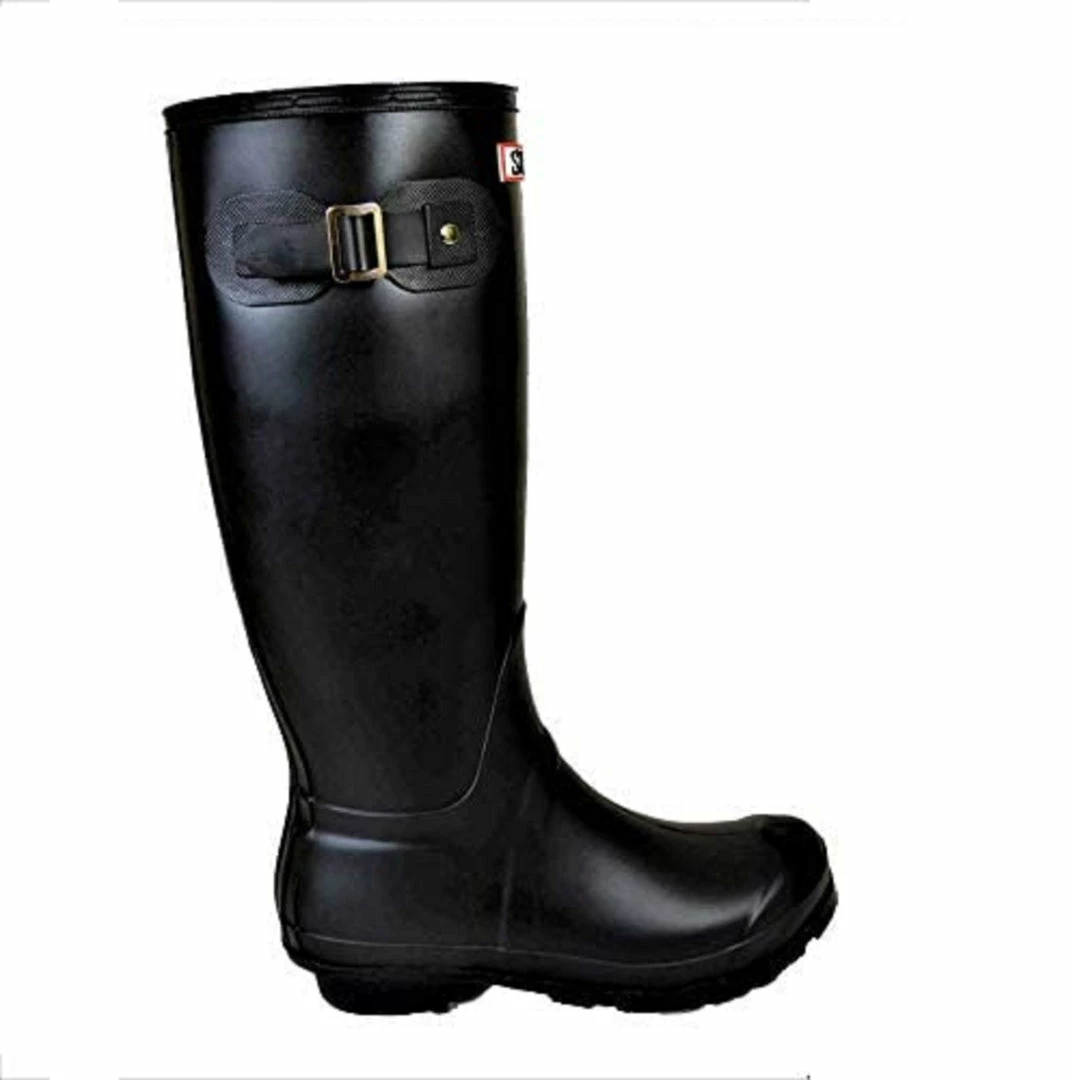 Kickfootwear Women's Knee High Wellington Boots Black WOMENS 1 Kickfootwear Women's Knee High Wellington Boots Black WOMENS