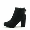 Kickfootwear WOMENS Corset Back Heeled Ankle Boots - Black