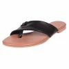 Kickfootwear Leather Comfort Cross Strap Sandals Black White