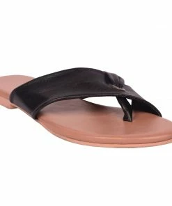Kickfootwear Leather Comfort Cross Strap Sandals Black White