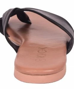 Kickfootwear Leather Comfort Cross Strap Sandals Black White 17 Kickfootwear Leather Comfort Cross Strap Sandals Black White