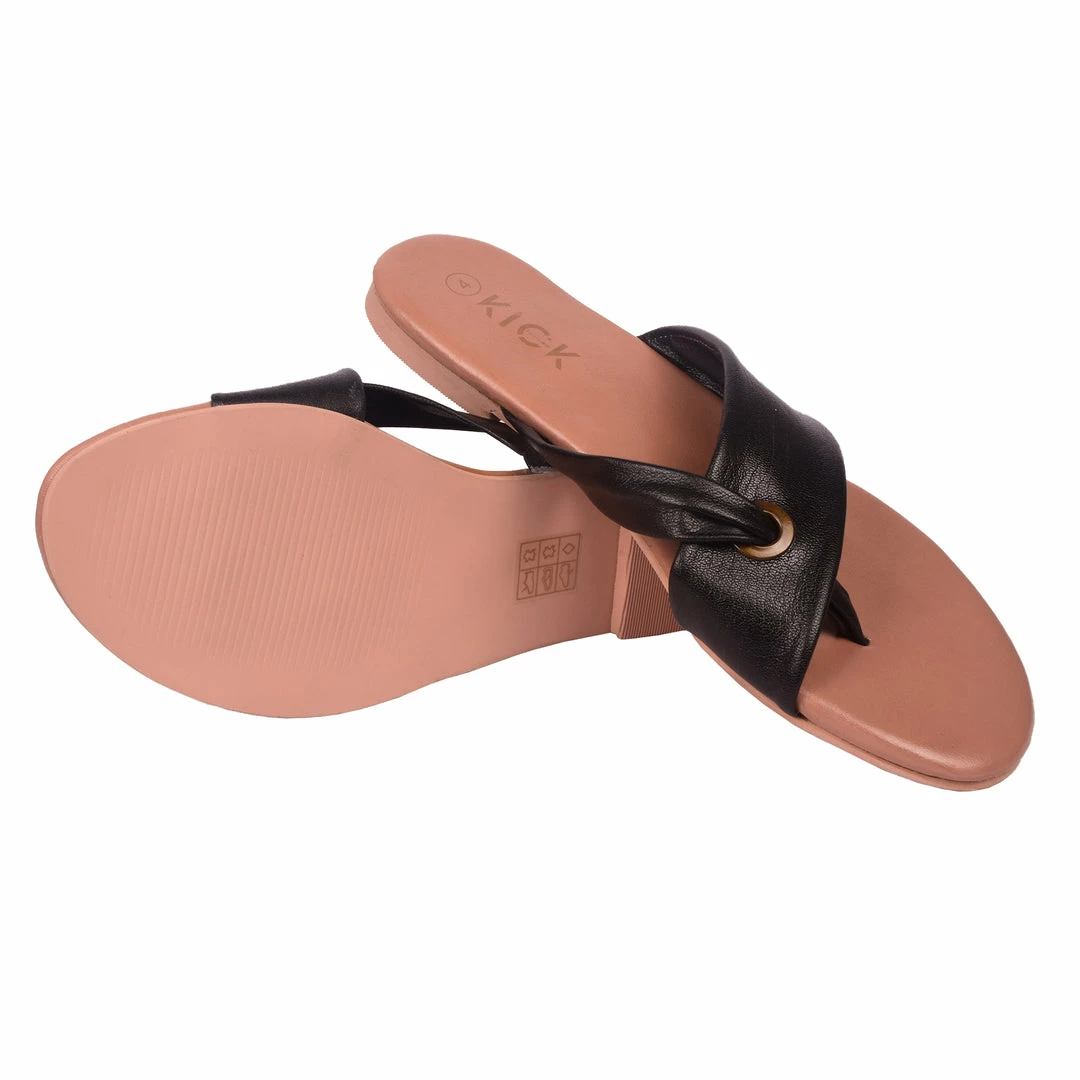 Kickfootwear Leather Comfort Cross Strap Sandals Black White 6 Kickfootwear Leather Comfort Cross Strap Sandals Black White