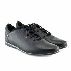 Kickfootwear MENS Giatoma Niccoli Leather Mix Smart Trainers - Black 8 Kickfootwear MENS Giatoma Niccoli Leather Mix Smart Trainers - Black