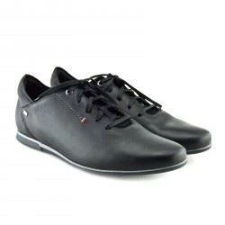 Kickfootwear MENS Giatoma Niccoli Leather Mix Smart Trainers - Black 3 Kickfootwear MENS Giatoma Niccoli Leather Mix Smart Trainers - Black