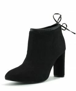 Kickfootwear Lara Block Heel Soft Ankle Boot - Black WOMENS