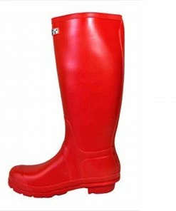 Kickfootwear Women's Knee High Wellington Boots Red WOMENS