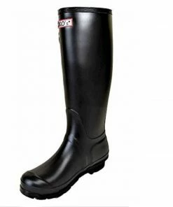 Kickfootwear Women's Knee High Wellington Boots Black WOMENS 11 Kickfootwear Women's Knee High Wellington Boots Black WOMENS