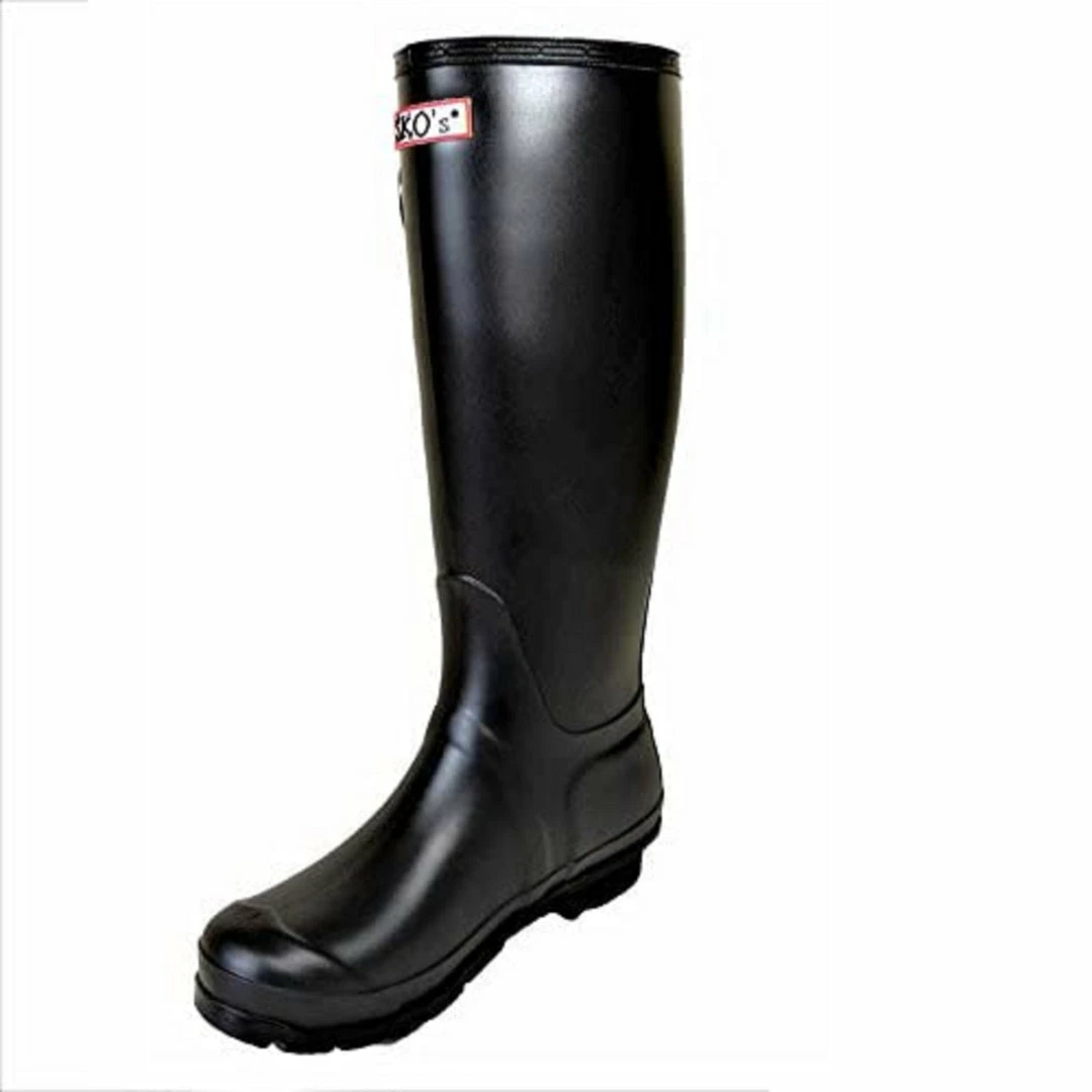 Kickfootwear Women's Knee High Wellington Boots Black WOMENS 3 Kickfootwear Women's Knee High Wellington Boots Black WOMENS