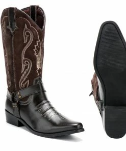 Kickfootwear Duke Brown Suede Cowboy Boots MENS