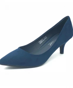 Kickfootwear Smart Faux Suede Kitten Heel Court Shoes Women's Heels