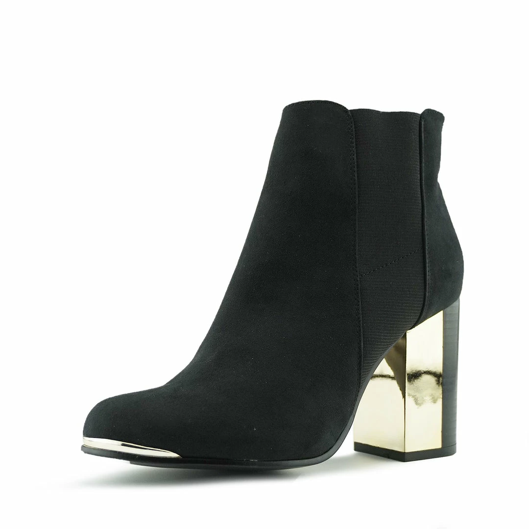 Kickfootwear Alba Soft Metallic Heel Boots - Black 6 Kickfootwear Alba Soft Metallic Heel Boots - Black