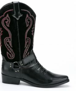 Kickfootwear Duke Black Suede Cowboy Boots MENS