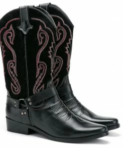 Kickfootwear Duke Black Suede Cowboy Boots MENS