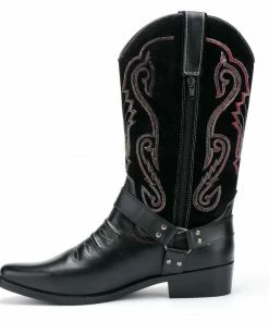 Kickfootwear Duke Black Suede Cowboy Boots MENS