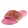 Kickfootwear WOMENS Fluffy Sliders Lightweight Sandal - Pink