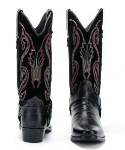 Kickfootwear Duke Black Suede Cowboy Boots MENS