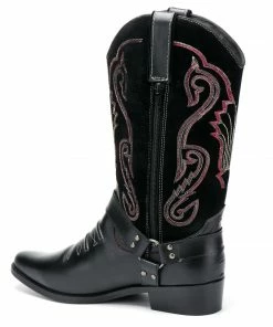 Kickfootwear Duke Black Suede Cowboy Boots MENS