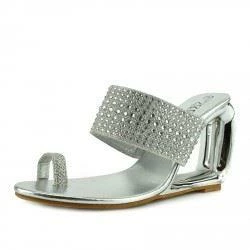 Kickfootwear Grace Metallic Toe Sparkle Sandals - Silver WOMENS 2 Kickfootwear Grace Metallic Toe Sparkle Sandals - Silver WOMENS