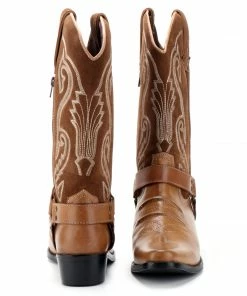 Kickfootwear MENS Duke Tan Suede Cowboy Boots