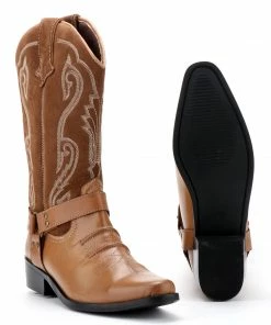 Kickfootwear MENS Duke Tan Suede Cowboy Boots