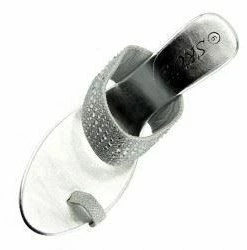 Kickfootwear Grace Metallic Toe Sparkle Sandals - Silver WOMENS 8 Kickfootwear Grace Metallic Toe Sparkle Sandals - Silver WOMENS