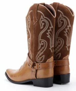 Kickfootwear MENS Duke Tan Suede Cowboy Boots