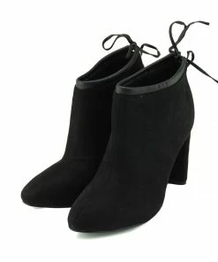 Kickfootwear Lara Block Heel Soft Ankle Boot - Black WOMENS